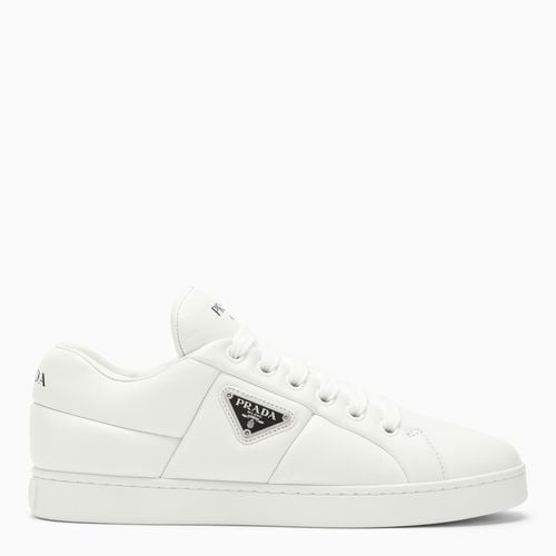 Low white leather trainer - Prada - Modalova