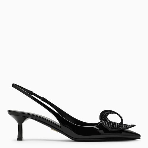 Black patent leather slingback - Prada - Modalova