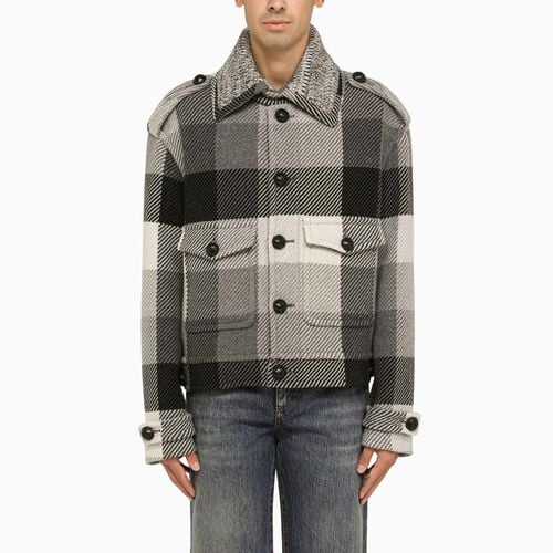 Grey jacket with check pattern - ETRO - Modalova