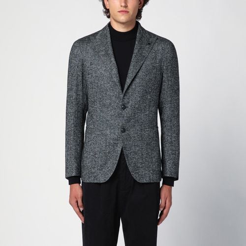 Herringbone single-breasted jacket - Tagliatore - Modalova