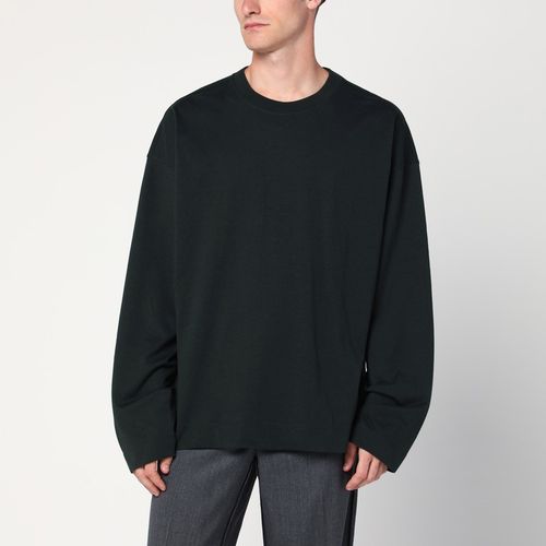 Bottle green cotton sweater - Dries Van Noten - Modalova