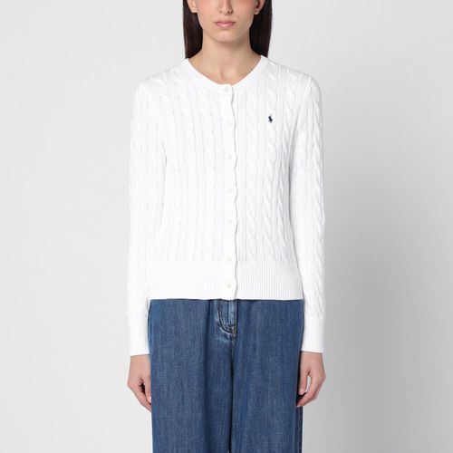 White cotton cable-knit cardigan - Polo Ralph Lauren - Modalova