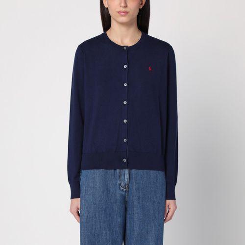 Bright navy cotton blend cardigan - Polo Ralph Lauren - Modalova