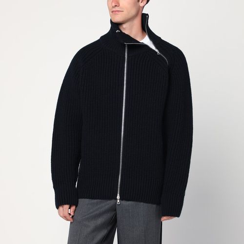 Black wool zip-up cardigan - Dries Van Noten - Modalova