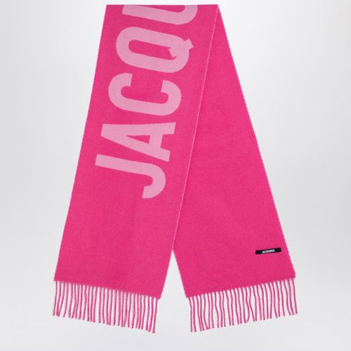 Pink wool scarf with logo - JACQUEMUS - Modalova