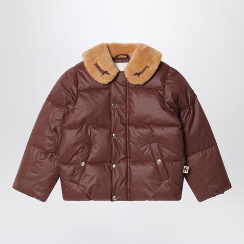 Braune Daunenjacke mit Dackel - Mini Rodini - Modalova