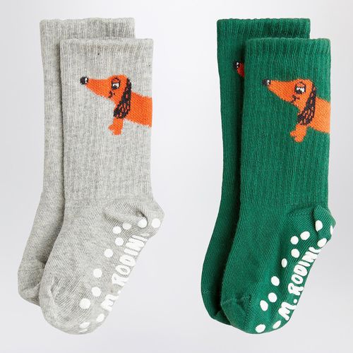 Set with two grey and green socks - Mini Rodini - Modalova