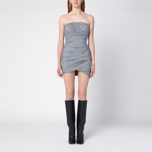 Grey draped viscose mini dress - The Attico - Modalova