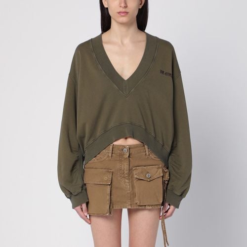 Oversized faded cotton V-neck sweatshirt - The Attico - Modalova