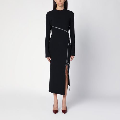 Black midi dress with zip - The Attico - Modalova