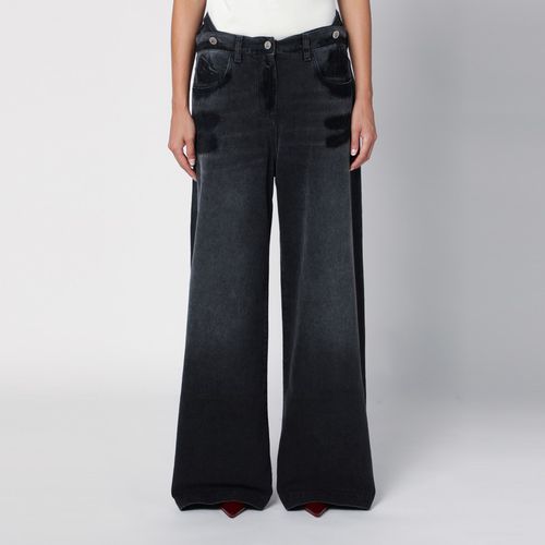 Wide black washed denim jeans - The Attico - Modalova