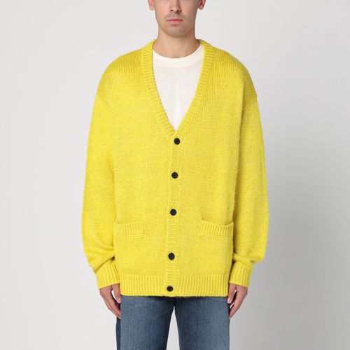 Cardigan giallo in misto lino - New Amsterdam Surf Association - Modalova