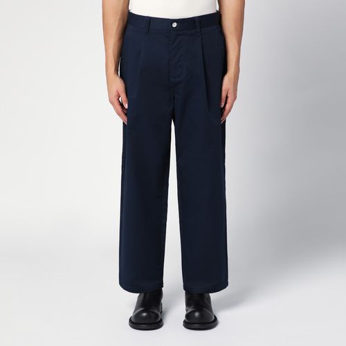 Navy blue cotton blend trousers - New Amsterdam Surf Association - Modalova