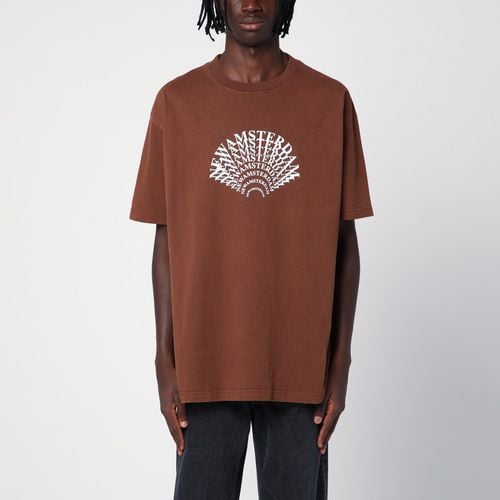 Brown cotton T-shirt with logo - New Amsterdam Surf Association - Modalova