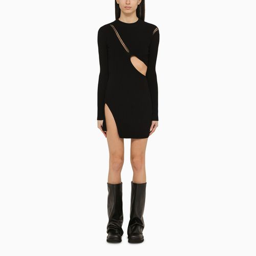 Black ribbed cut-out mini dress - The Attico - Modalova