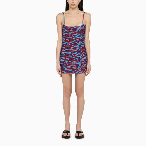 Turquoise/red zebra print cover-up - The Attico - Modalova