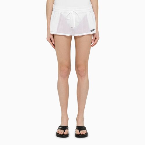 White cotton short with logo - The Attico - Modalova