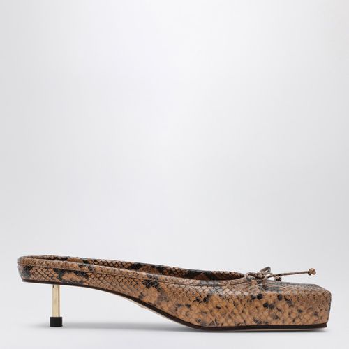 Eckiger brauner Mule Le Ballet mit Python-Optik - JACQUEMUS - Modalova