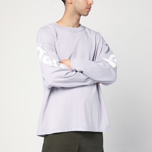 Oversized lavender T-shirt with logo - New Amsterdam Surf Association - Modalova