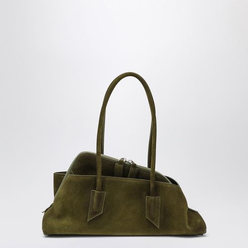 La Passeggiata Small bag in khaki suede - The Attico - Modalova