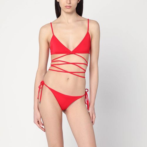 Two-piece triangle bikini in red - The Attico - Modalova