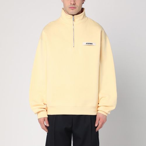 Hellbeigefarbene Sweatjacke mit Reißverschluss aus Baumwolle - JACQUEMUS - Modalova