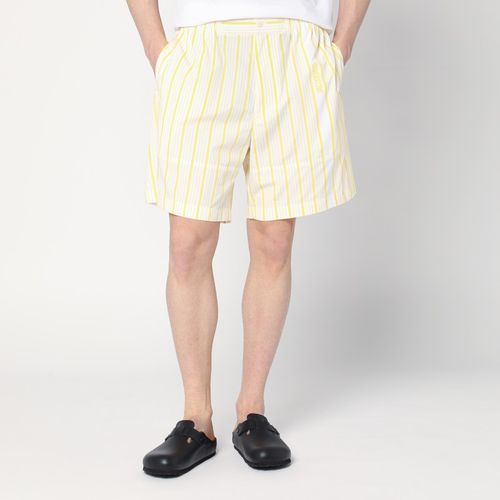 Yellow striped bermuda shorts with logo - JACQUEMUS - Modalova