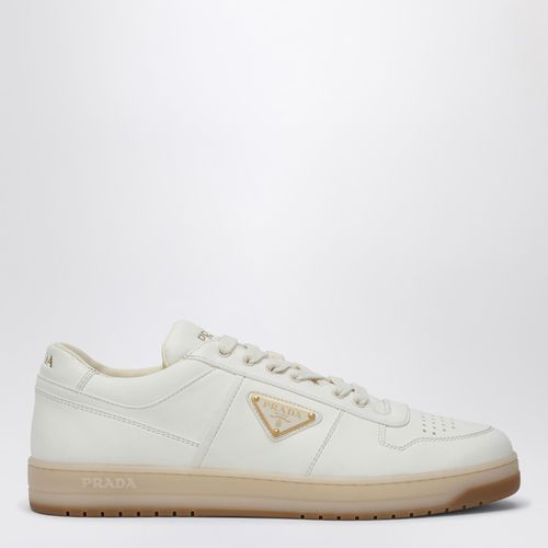 Downtown ivory leather trainer - Prada - Modalova