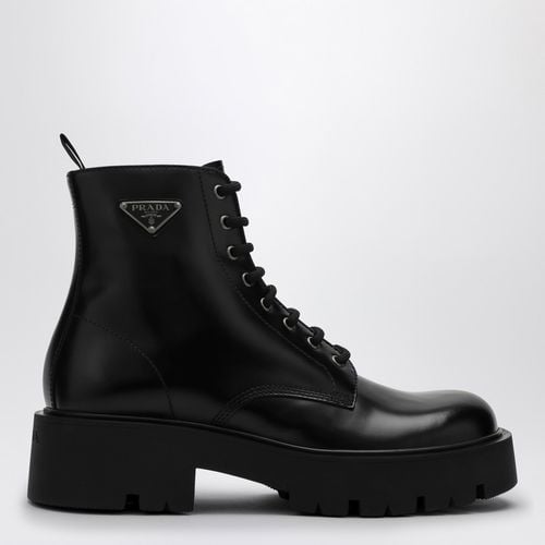 Stivaletto nero in pelle spazzolata - Prada - Modalova