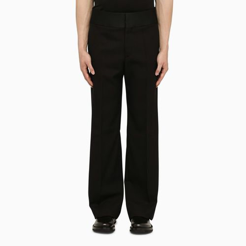 Regular black wool trousers - Valentino - Modalova