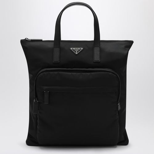 Borsa shopping nera in Re-Nylon e Saffiano - Prada - Modalova