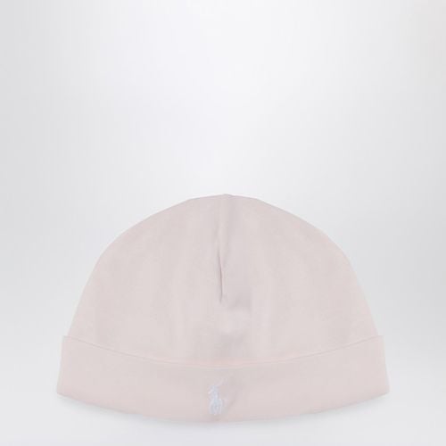 Light pink cotton bonnet with logo - Polo Ralph Lauren - Modalova