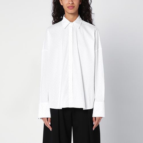 White shirt with micro crystals - Federica Tosi - Modalova