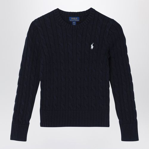 Navy blue cotton cable-knit sweater - Polo Ralph Lauren - Modalova