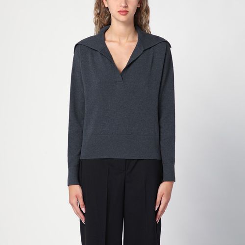 Dark grey sweater in wool blend - Federica Tosi - Modalova