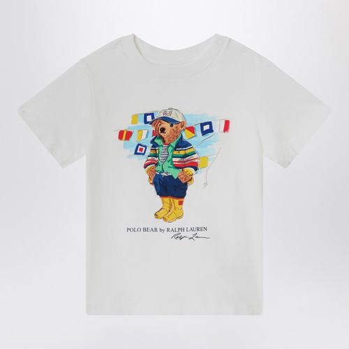 T-shirt Polo Bear bianca in cotone - Polo Ralph Lauren - Modalova