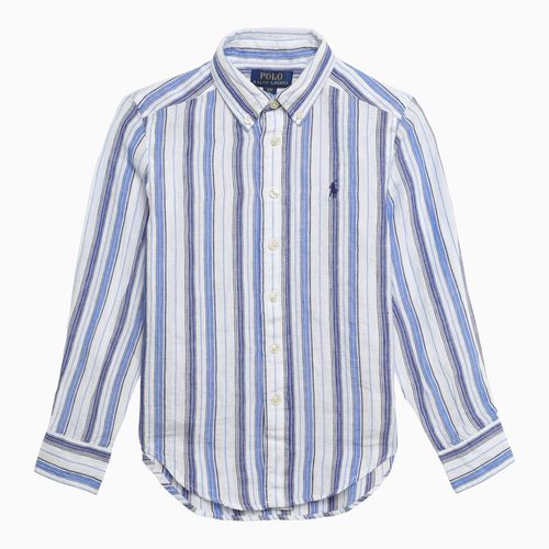 White/blue striped linen button-down shirt - Polo Ralph Lauren - Modalova