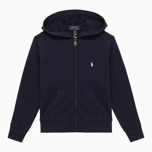 Navy blue cotton zip sweatshirt - Polo Ralph Lauren - Modalova