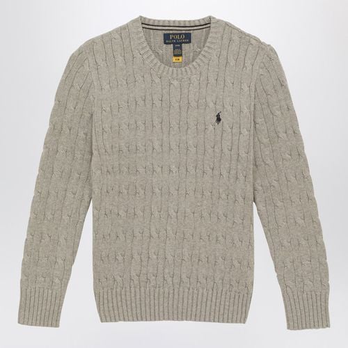 Grey cable-knit crew-neck jumper - Polo Ralph Lauren - Modalova