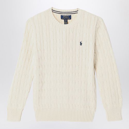 Cream-coloured cotton cable-knit sweater - Polo Ralph Lauren - Modalova