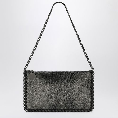 Metallic ruthenium-coloured wallet bag with chain - Stella McCartney - Modalova