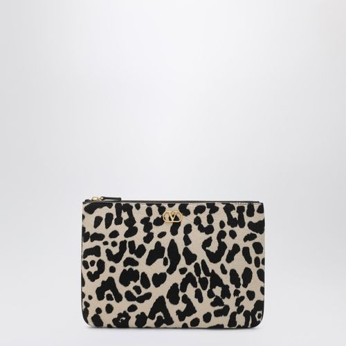 Pochette VLogo Signature in cavallino con stampa animalier - Valentino Garavani - Modalova