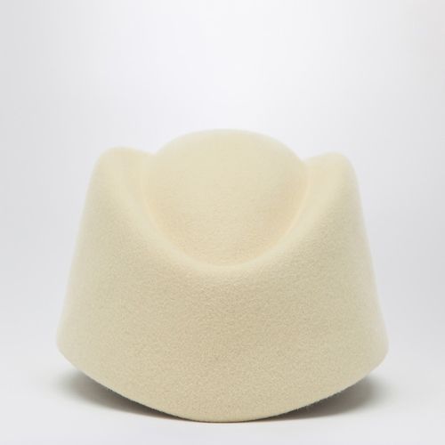 Cappello Vlogo Signature color crema in lana - Valentino Garavani - Modalova