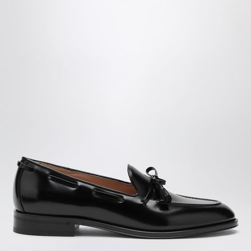 Mocassini Bowshire neri in vitello lucido - Valentino Garavani - Modalova