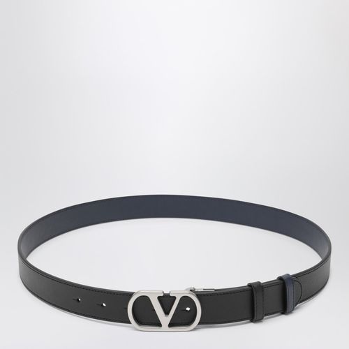 Cintura reversibile Vlogo Signature Nera/Marine - Valentino Garavani - Modalova
