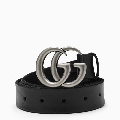 Black leather belt - GUCCI - Modalova