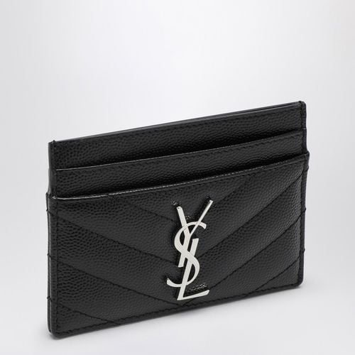 Black leather card holder - Saint Laurent - Modalova