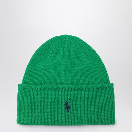 Green wool bonnet with logo - Polo Ralph Lauren - Modalova