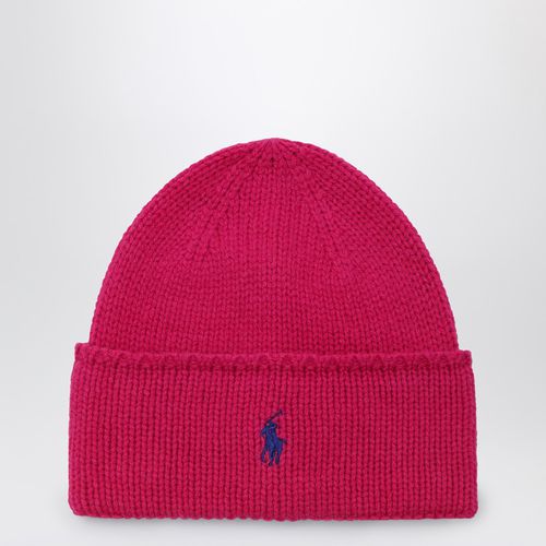 Fuchsia wool bonnet with logo - Polo Ralph Lauren - Modalova