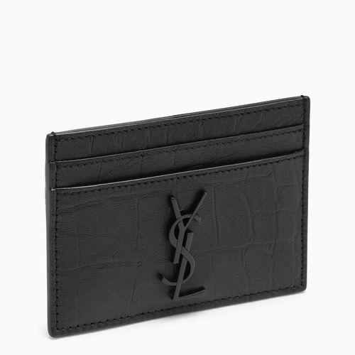 Monogram black credit card holder - Saint Laurent - Modalova